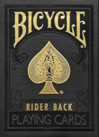 Фотография Карты Premium Bicycle Black & Gold Rider Back [=city]